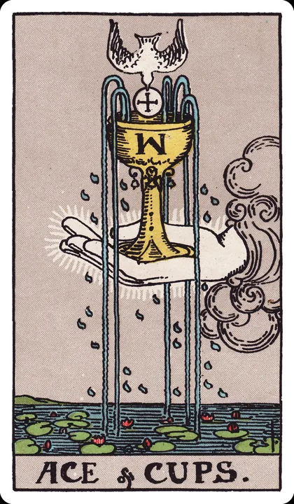 Lá bài Át Cốc (Ace of Cups) trong bộ Rider-Waite-Smith