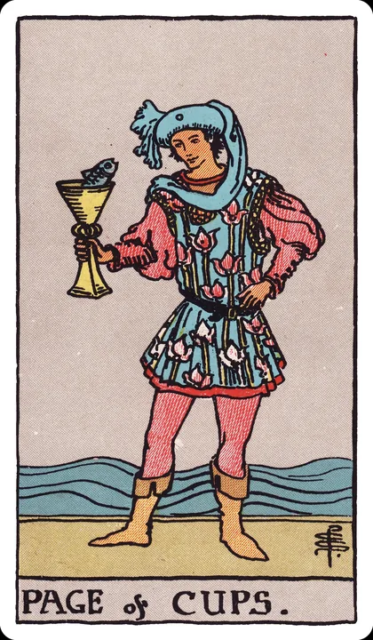 Lá bài Thị Đồng Cốc (Page of Cups) trong bộ Rider-Waite-Smith