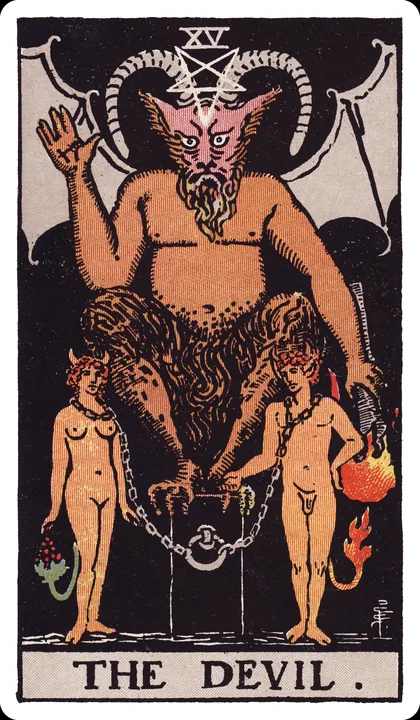 Lá bài Ác Quỷ (The Devil) trong bộ Rider-Waite-Smith