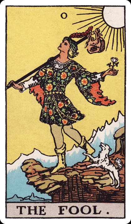 Lá bài Chàng Khờ (The Fool) trong bộ Rider-Waite-Smith