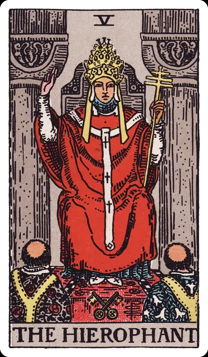 Lá bài Giáo Hoàng (The Hierophant) trong bộ Rider-Waite-Smith