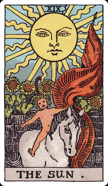 Lá bài Mặt Trời (The Sun) trong bộ Rider-Waite-Smith